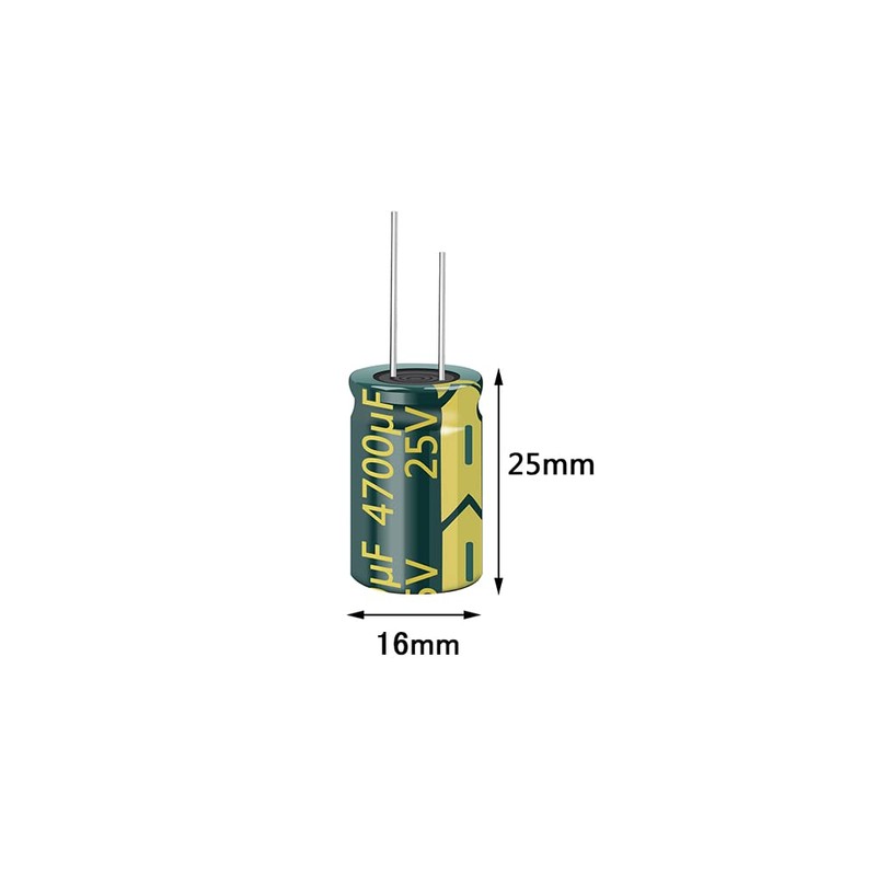 PENGLIN 10pcs Electrolytic Capacitors Aluminum Electrolytic Capacitors Radial 25V 4700UF
