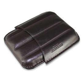 Egoist Cigar Case in Premium Leather for 4 Cigars, Cigar Accessories, Outdoor Smokers - Mezzanine (Brown)