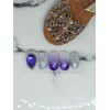 Calm purple handmade nail tips - Long nose pin /