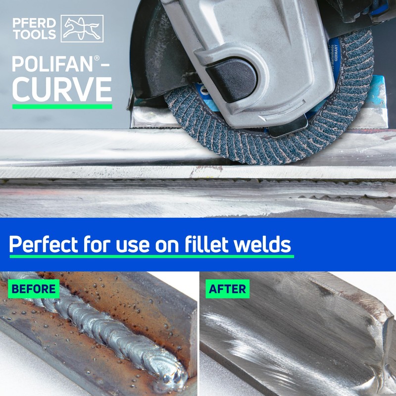 PFERD POLIFAN®-Curve Radial Type Flap Disc - 6" x 5/8-11"