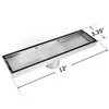 Bernkot Linear Shower Drain 12", Brushed Floor Drain with Tiled