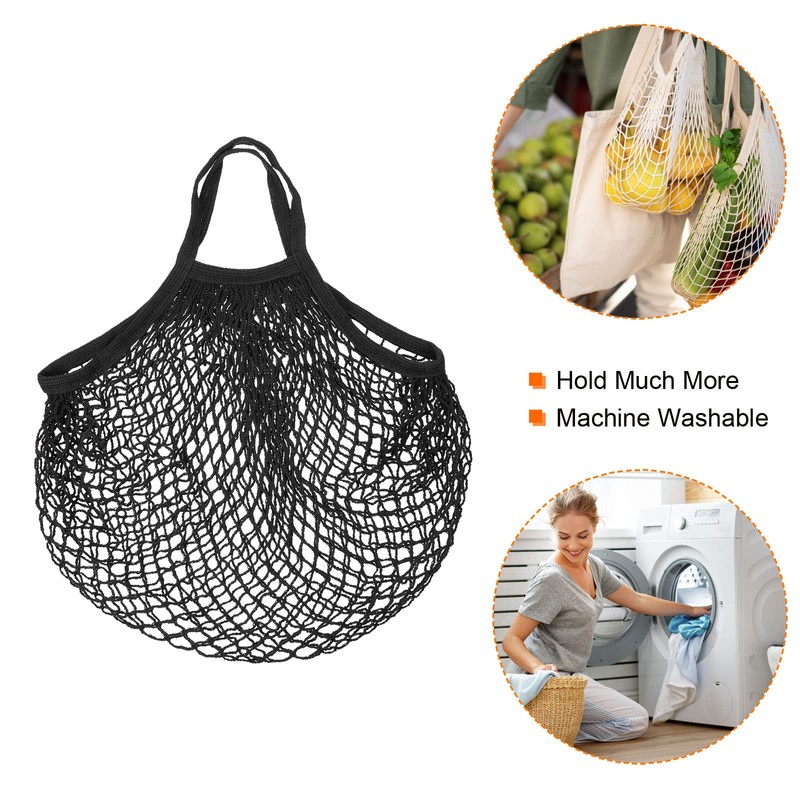 MECCANIXITY Cotton Mesh Bag, 15x13.8" Reusable Washable Mesh Net String