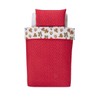 Sleepdown Forest Animals Red White Reversible Duvet Cover Bedding Set