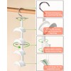 Purse Hanger for Closet, Rotating Purse Organizer for Closet White