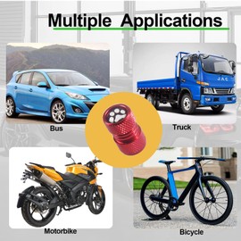 Car Tire Valve Stem Caps, 5 Pack Dog Paw Design, Car Tire Valve Caps with Rubber Ring Tire Wheel Rim Dust Cover fits Cars, Trucks, Bikes, Motorcycles, Bicycles