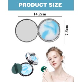 KEMUZ Oil Control Compact Powder, leichte und Wasserfest Face Pressed Powder Make Up, Jelly Gesichts Make Up Puder, Ebenmäßigen Teint, orenverfeinernd und Fixiert Langanhaltend