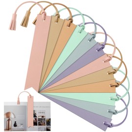 Panelee 12 Pcs Bookmarks for Women Leather Bookmark Pastel Bookmarks Graduation Gifts Boho Color Bookmarks for Men Women Book Lovers Readers Friends School College(Classic)
