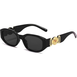 Vintage Small Square Sunglasses for Women & Men – Trendy Irregular Thick Frame Shades with UV400 Protection 8062