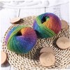 Tofficu 2pcs Knitting Yarn Wool Super Chunky Rainbow Yarn for