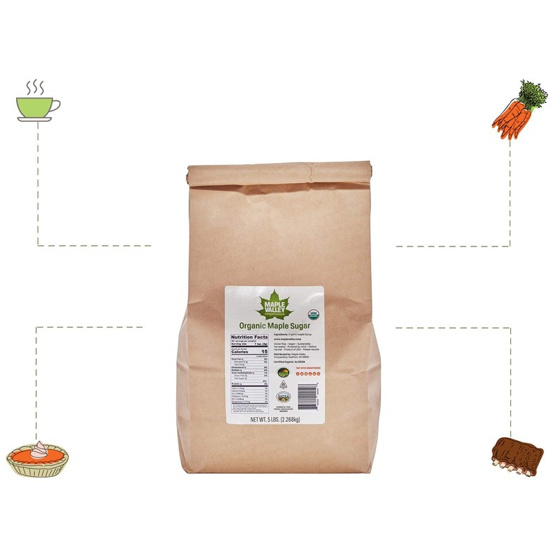 Maple Valley Organic Maple Sugar -5 lb