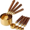 Measuring Cups and Spoons Set 8-Piece, Food-Grade Golden Nonstick with