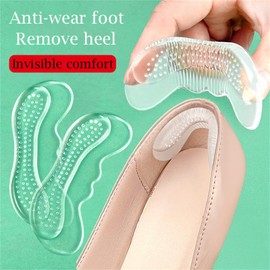 Ephoou 5 Pairs Gel Heel Pads for Shoes, That are Too Big, Heel Grips for Men Women's Shoes, Filler Improved Shoe Fit and Comfort, Stop Heel Slip and Blister. Transparent, Gel Invisible