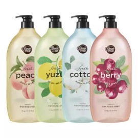 ShowerMate 샤워메이트 프레시 바디워시 4종 1.2kg 3개 / 유자 피치 베리 코튼 [복숭아 1.2kg 3개] Shower Mate Fresh Body Wash 4 Types 1.2kg 3 Pack / Yuzu Peach Berry Cotton [Peach 1.2kg 3 Pack]