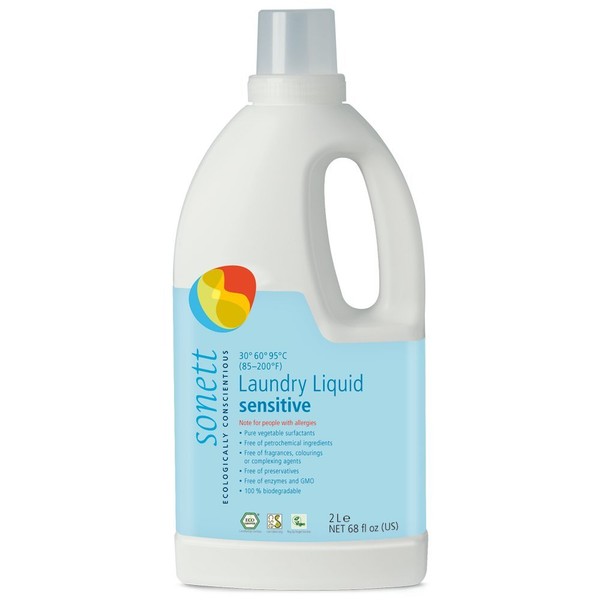Sonett Organic Laundry Liquid Detergents, Sensitive (1 Count) For People With Allergies GMO Free Certified Organically Grown