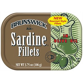 BRUNSWICK Wild Caught Sardine Fillets in Olive Oil, 18 Cans