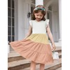 Arshiner Toddler Dress Girls Summer Ruffle Sleeve Tiered Swing Midi