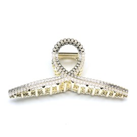 QinGoo Large Metallic Cross Hair Clip Claws Hair Clip Beautiful Women's Hair Accessories Elegant Hair Accessory 1 Piece (11.5 cm x 4.3 cm, Mix)