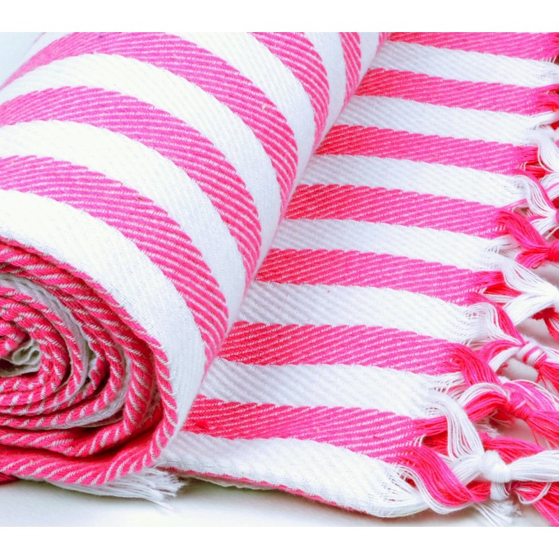 Sathiyas Cotton Bath Towel (Orange, Pink)