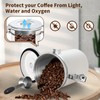 Esilihom Airtight Coffee Bean Storage, 1800ML Coffee Container, Stainless Steel
