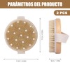 2 PCS Cepillo para Cuerpo, Cepillo corporal de madera con