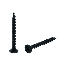 #8 x 1-5/8" Wood Screw 100PCS Black Phosphate Coated Stainless Flat Truss Head Fast Self Tapping Drywall Screws by SG TZH