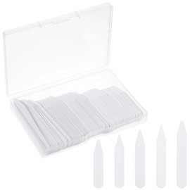 Oruola Pack of 100 collar stays, shirt collar insert men, shirts men's collar stays, white shirt collar insert men, shirt collar stays for father, husband, business shirt, Plastic, Plastic
