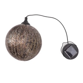 5.9in Solar Lantern Garden Garden LED Solar Hanging Lights Round Wheat Lights for Pathway Yard