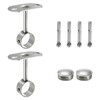 sourcing map 2 Pcs Ceiling Mount Bracket, Wardrobe Pipe Bracket,