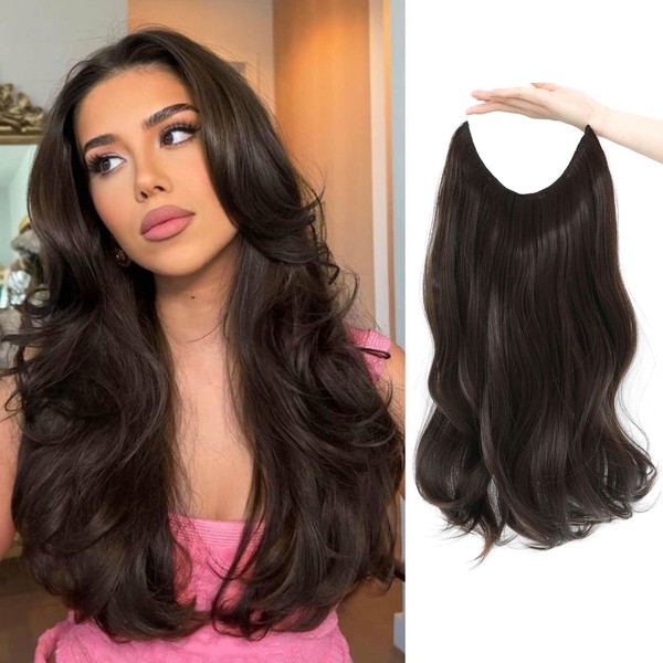 Ms Taj Invisible Secret Wire Extensions 46 cm Brown Body