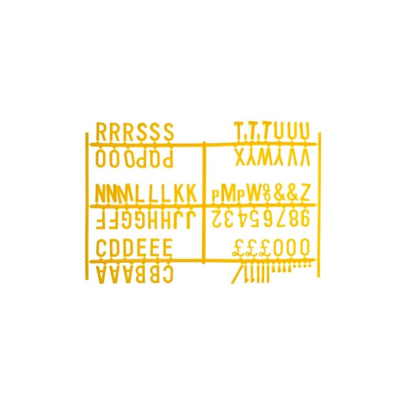 "3/4" Letter Set - (540 characters) Yellow"