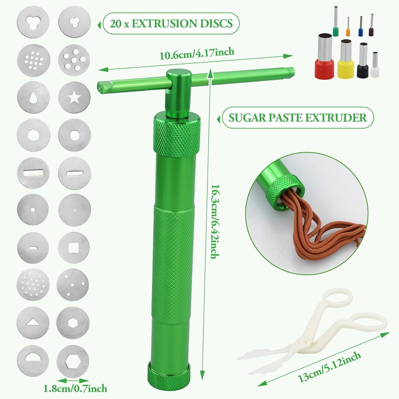 LWMLWM Clay Press Clay Craft Stainless Steel Sugar Paste Extruder