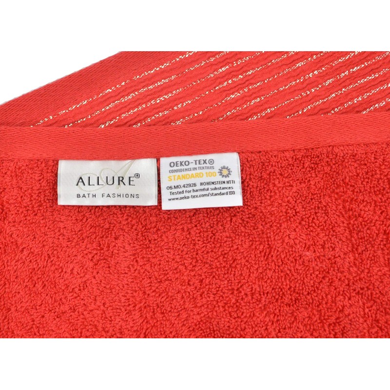 Allure Bath Fashions Sparkle Luxury Bath Sheet, Shimmering Metallic Edge,