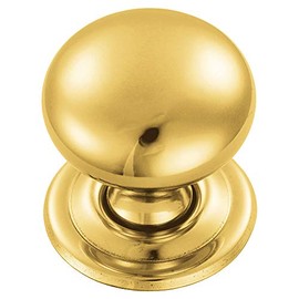 Carlisle Brass FTD1265C FTD Hollow Victorian KNOB 38MM, Polished Brass, 38 mm