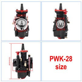 CMIYETO PWK28 Carburetor 28mm PWK Carb for 75cc-125cc Engine High Performance Motorcycle Carburetor Universal for 2T 4T Engine CT200 BT200 MB200 Mini bike KT196 Dirt Bike Motocross Scooter ATV Quad