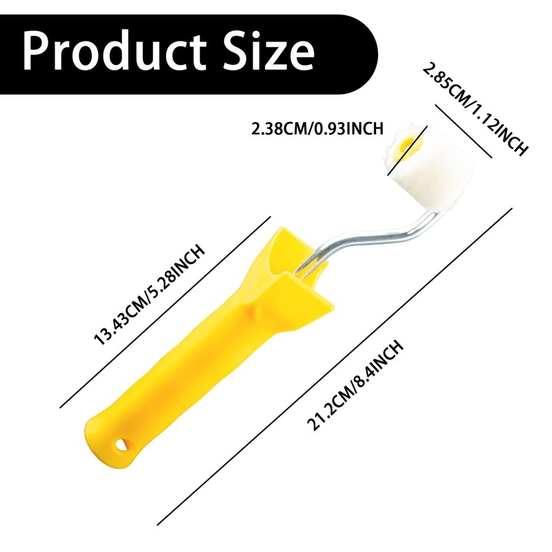 2-Pack Mini Foam Paint Rollers - 1 Inch Roller for