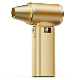 Compressed Air Duster – 120000RPM Turbo Jet Blower, 2000mAh with 2.5H Fast Charge, 300g Lightweight Air Blower for Car Detailing, PC Cleaning & Outdoor Use—Golden