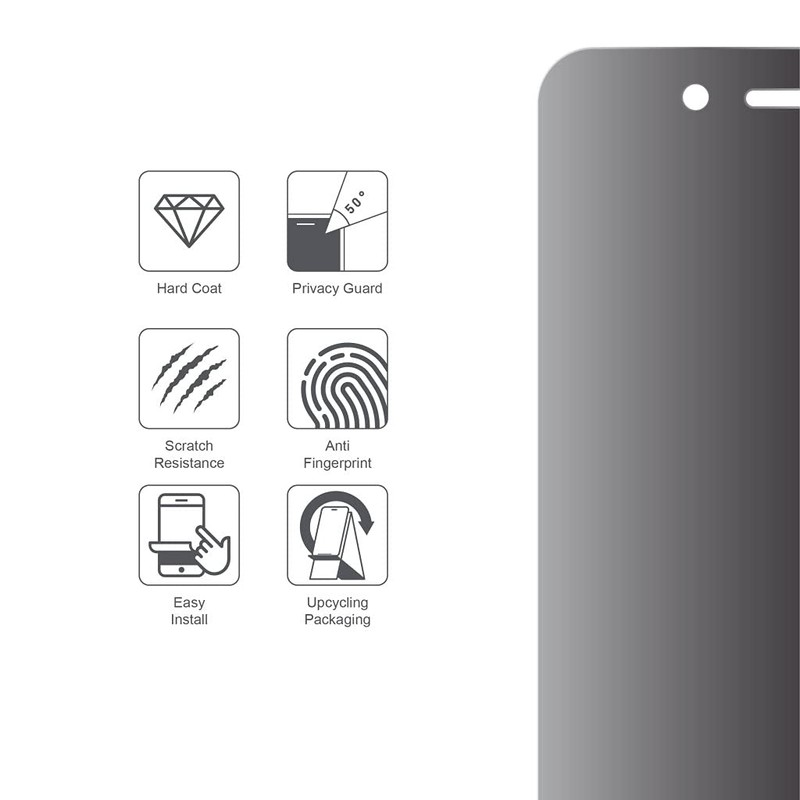 ARMOR Flexible Glass Screen Protector_9H with Privacy Guard_iPhone 7/8/SE2/SE3