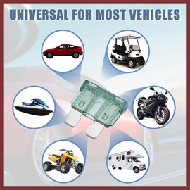 HEROFFIX 5pcs Blade Style Fuses 1A Blade Style Fuses Replacement for Automotive Car Boat Truck SUV RV Motorcycle Green Replace Parts