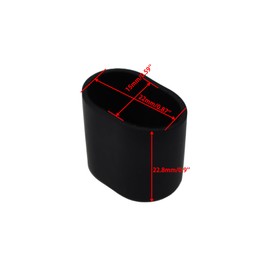 Oval Chair Leg Caps,PVC Table Feet Covers Floor Protector,TTZEZE Flexible Small Pad Covers,Furniture Chair Feet Caps for Hardwood Floors,Outdoor Patio,Desk Black, 15x22mm/0.59x0.87''