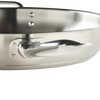 Winco Commercial-Grade Stainless Steel Fry Pan with Helper Handle, Natural