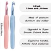 YOJOB 2Pack Size 7.0mm, L / 8.0mm Crochet Hooks, Super