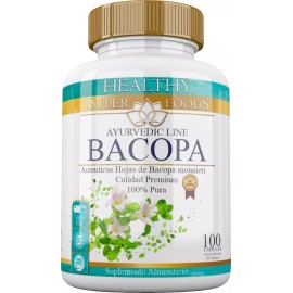 Bacopa Premium - 100 Cápsulas, 500mg, Ayurvedic Line, Sabor Natural