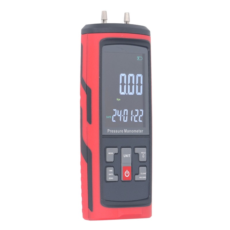 Digital Manometer Pressure Differential Pressure Gauge Air Pressure Tester with