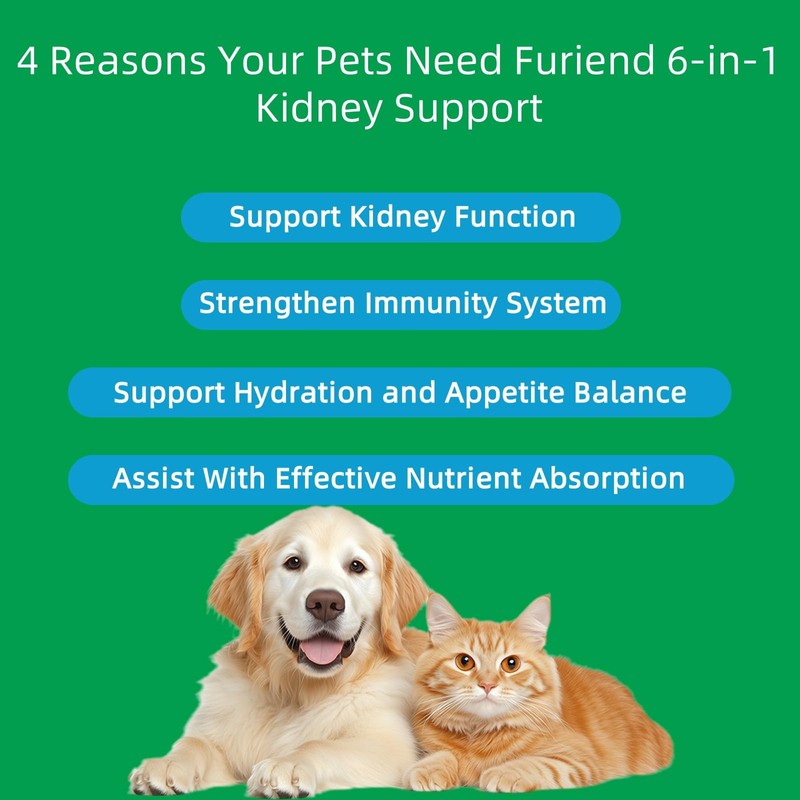 Veterinarian Formulated Kidney Support for Cats & Dogs | 6-in-1