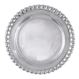 MARIPOSA BEADED WINE COASTER | SILVER | BRILLANTE | BARWARE | WINE PLATES & COASTERS | RECYCLED SANDCAST ALUMINUM | HANDMADE IN MEXICO