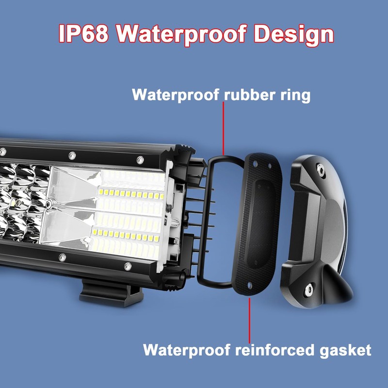 RUNEWAX LED Light Bar 12 inch 60 Chip 6000K White