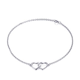 Philip Jones Sterling Silver Heart Link Bracelet