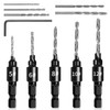 Zhufas Woodworking Set Countersink Drill Bit 5 Pieces 1/4 Inch