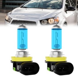 LECCIBUB Fog Light Bulbs Fit For Chevy Sonic 2012-2016, H11 Fog Lights Halogen Bulb, 6000K White Light, Plug and Play, Pack of 2