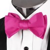 Alizeal Solid Self Bow Tie Woven Bowties for Men, Hot